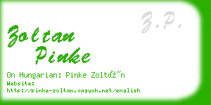 zoltan pinke business card